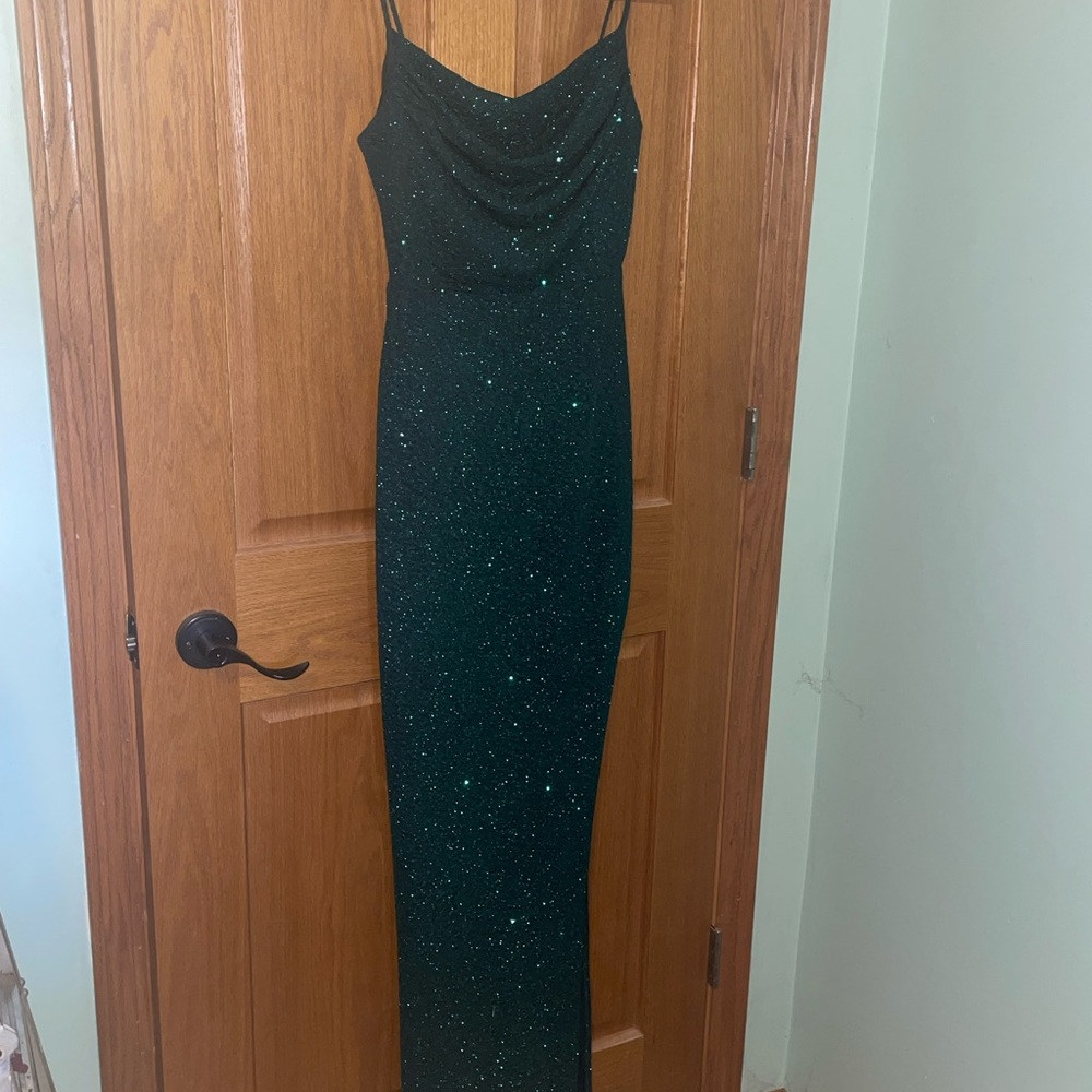 Windsor Hunter Glittering Green Maxi Dress